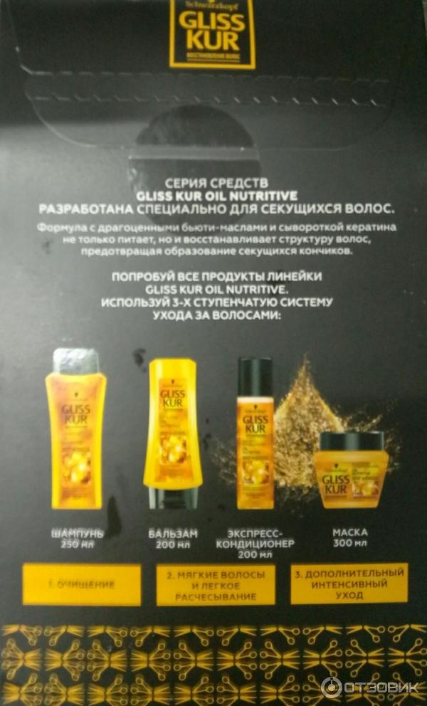 Серия средств для волос Schwarzkopf Gliss Kur Oil Nutritive против сечения фото