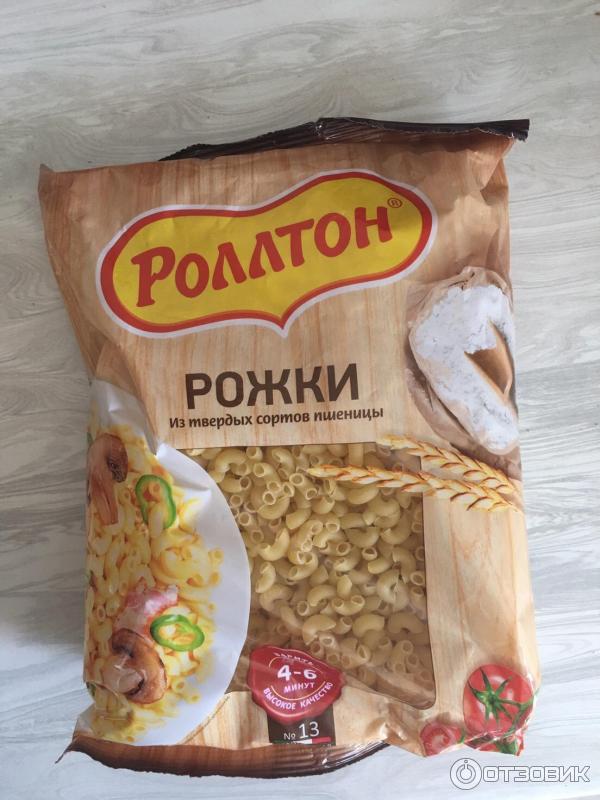 Макаронные изделия Роллтон Готовить легко Рожки фото