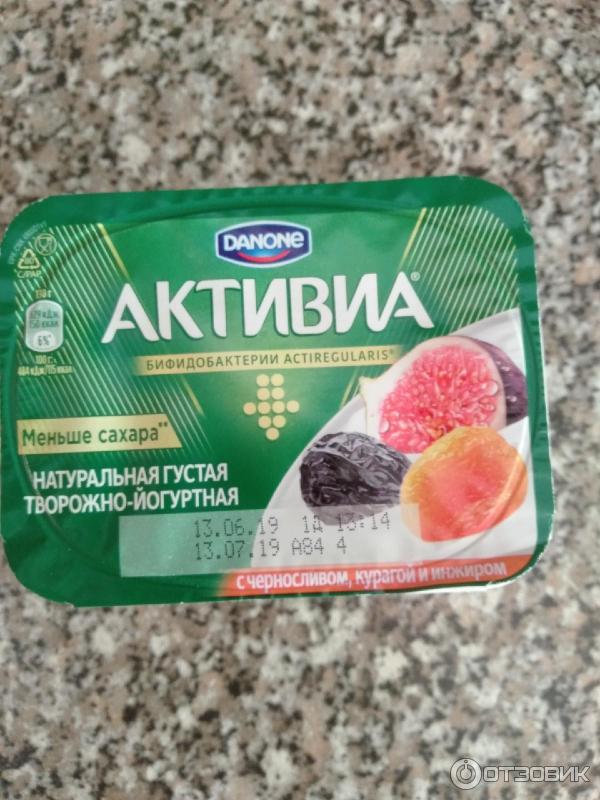 Биопродукт творожно-йогуртный Активиа с черносливом, курагой и инжиром от Danone фото