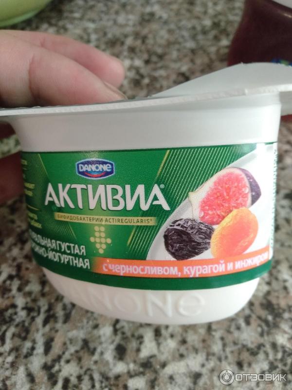 Биопродукт творожно-йогуртный Активиа с черносливом, курагой и инжиром от Danone фото