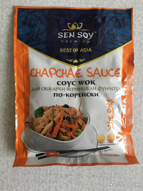 Бобовая лапша с соусом Чапче по-корейски Sen Soy Лапша Wok фото