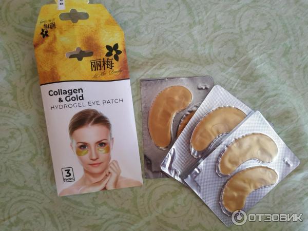 Патчи гидрогелевые для кожи вокруг глаз LiMei Beauty Collagen&Gold фото