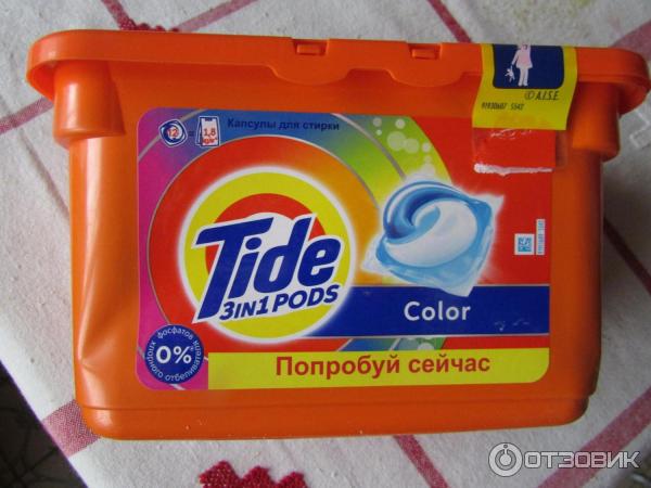 Капсулы для стирки TIDE 3 in1 PODS Color фото