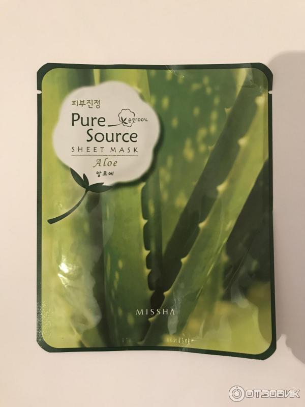 Увлажняющая маска MISSHA Pure Sourse Sheet Mask Aloe фото