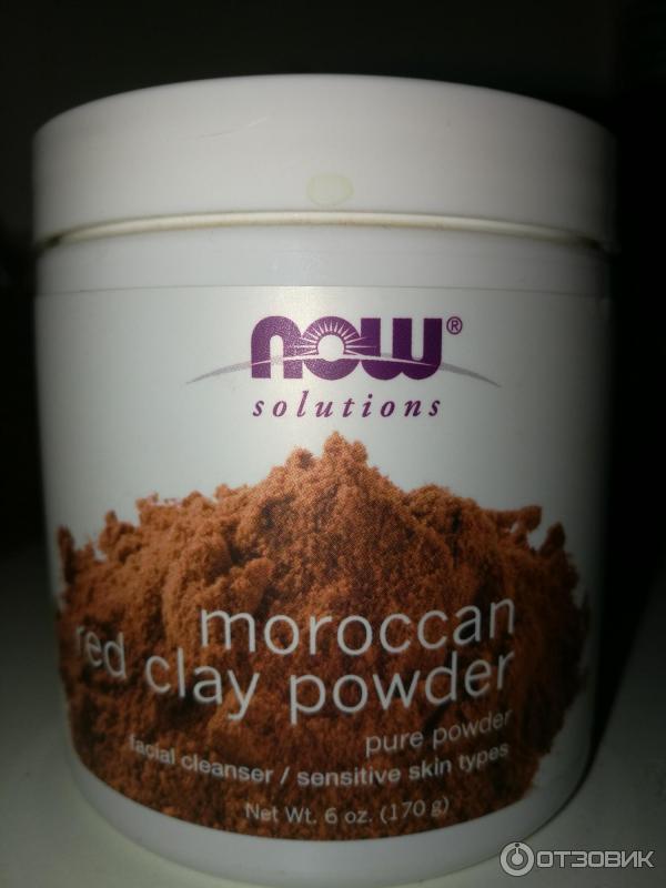 Глина Now Foods Solutions Moroccan red Clay Powder фото