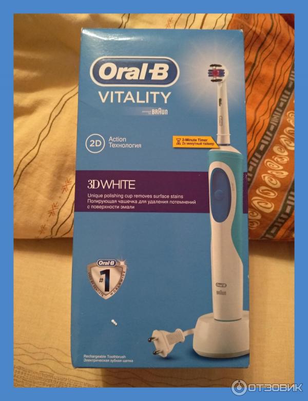 Электрическая зубная щетка Braun Oral-B 3D White Vitality фото