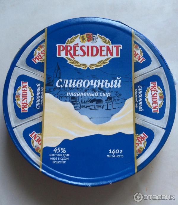 Плавленый сыр President Сливочный фото