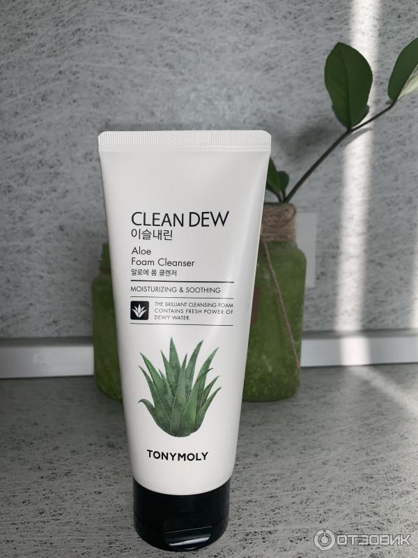 Пенка для умывания TONY MOLY С экстрактом алоэ Clean Dew Aloe Foam Cleanser фото