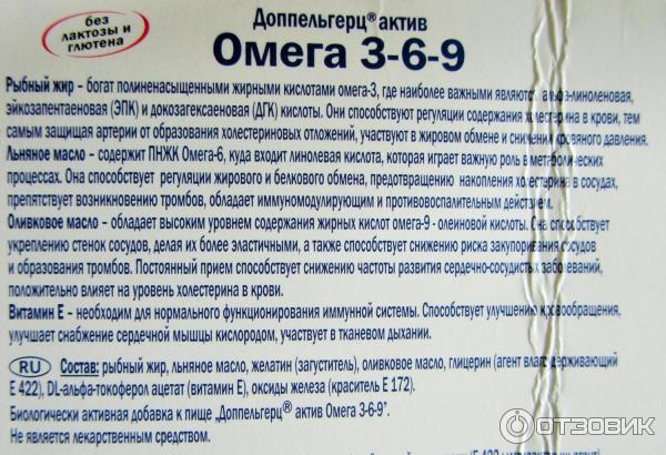 Омега 3-6-9, состав