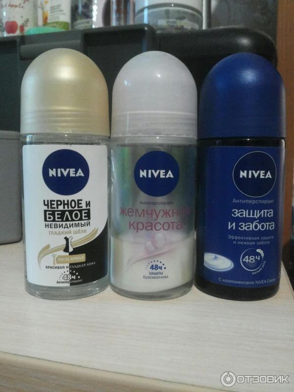 Антиперспирант шариковый Nivea Черное и Белое. Гладкий Шелк фото