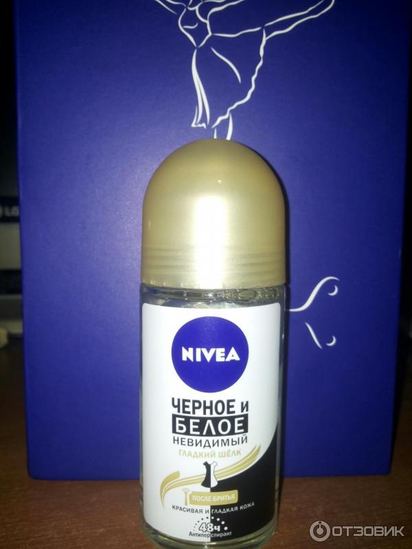 Антиперспирант шариковый Nivea Черное и Белое. Гладкий Шелк фото