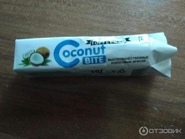 Кондитерские изделия сахаристые Toffeeman Ирис со вкусом кокоса Coconut Bite фото