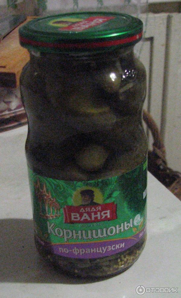 Корнишоны по-французски Дядя Ваня: Внешний вид банки.