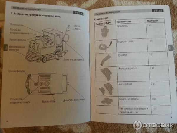 Ингалятор B.WELL WN-115K Паровозик фото