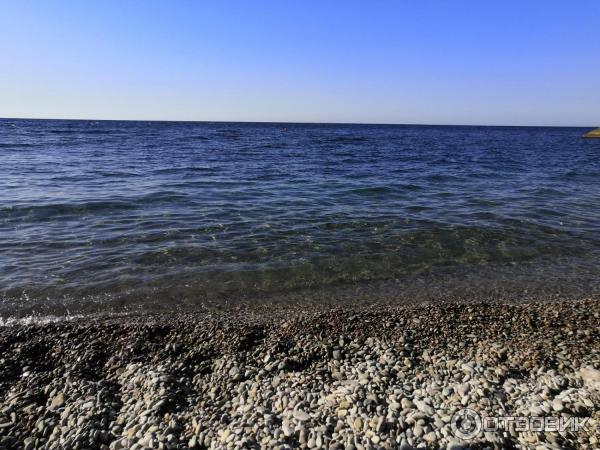 Гаспринский пляж, с утра море чистое