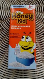 Детская кашка молочная рисовая Honey Kid фото