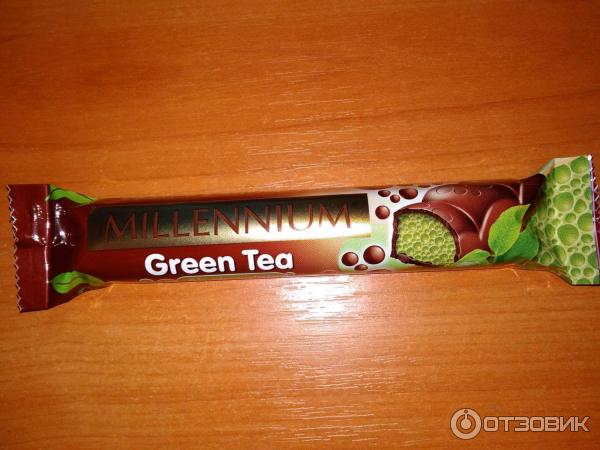 Шоколад Millennium Green tea пористый черный фото