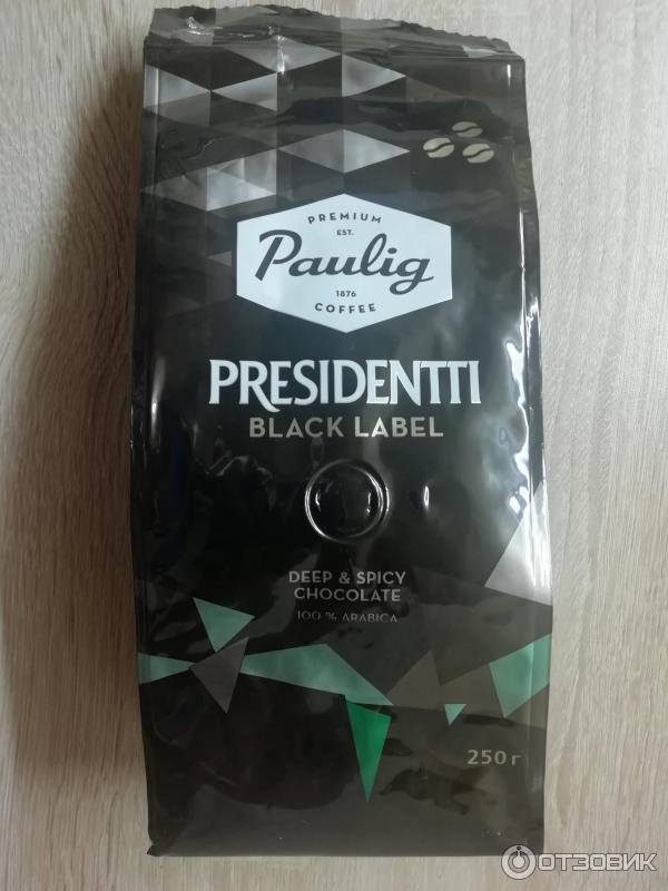 Кофе в зернах Paulig Presidentti Black Label фото