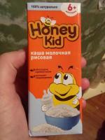 Детская кашка молочная рисовая Honey Kid фото