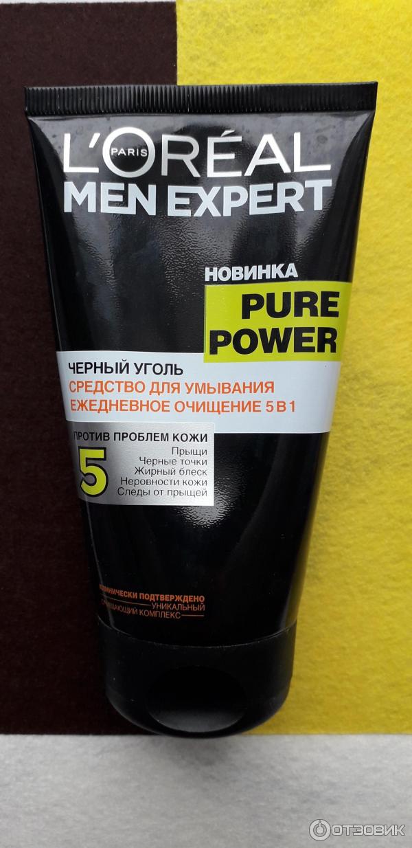 Гель для умывания L'Oreal Men Expert Pure Power Черный Уголь фото