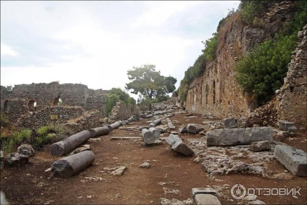 Сиедра Syedra старый город Аланья Колонная улица (Colonnaded Street)