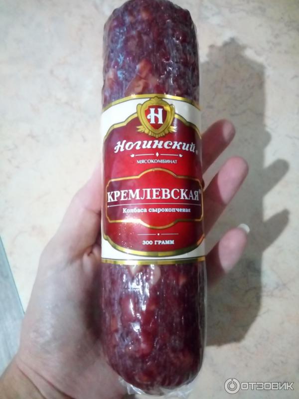 Колбаса сырокопченая Ногинский мясокомбинат Кремлевская фото