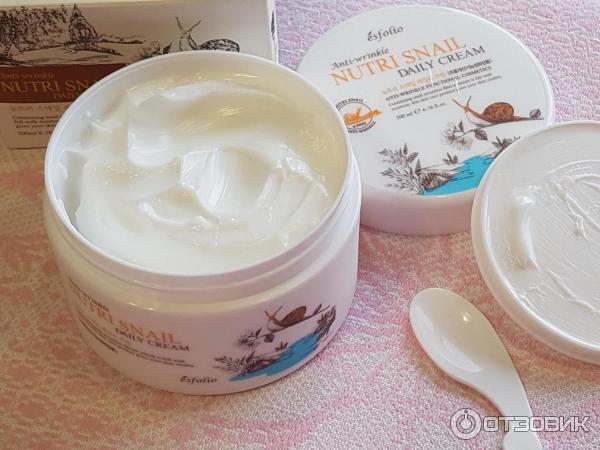 Крем для лица с экстрактом муцина улитки Esfolio Nutri Snail Daily Cream фото