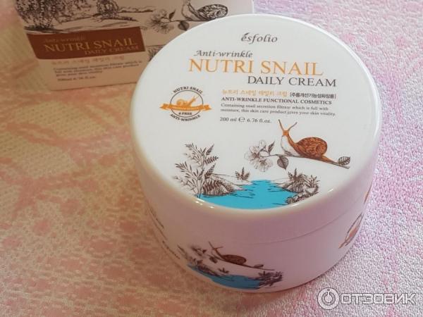 Крем для лица с экстрактом муцина улитки Esfolio Nutri Snail Daily Cream фото