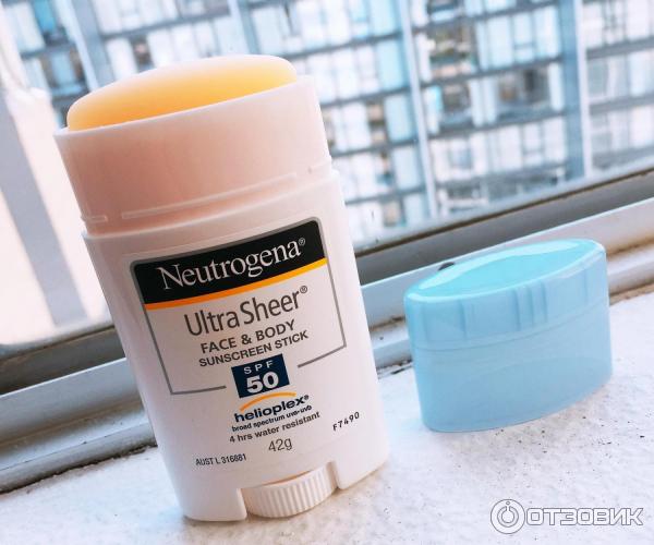 Солнцезащитный стик для лица и тела Neutrogena Ultra Sheer Face & Body Sunscreen Stick SPF 50 фото