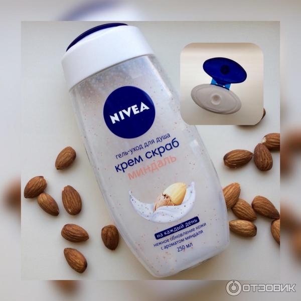 Гель-уход для душа Nivea Крем скраб миндаль фото