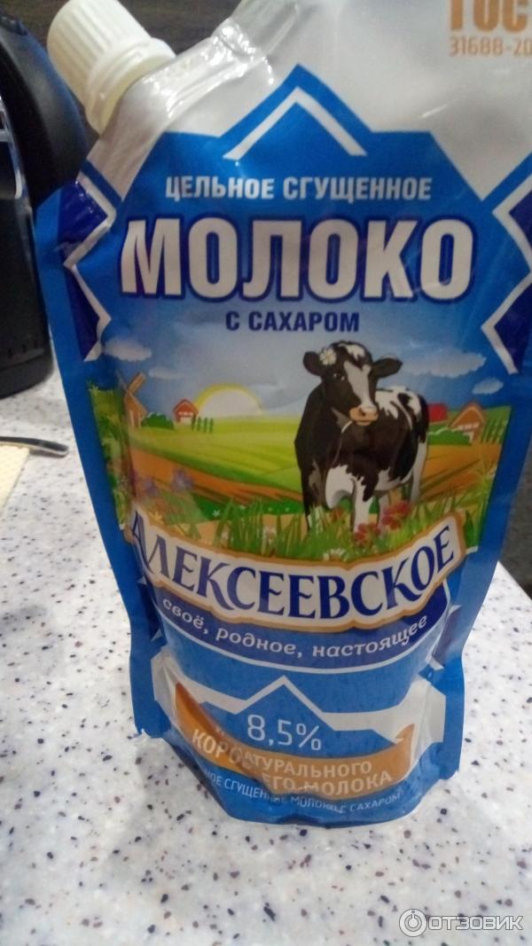 Цельное сгущенное молоко с сахаром Алексеевское фото