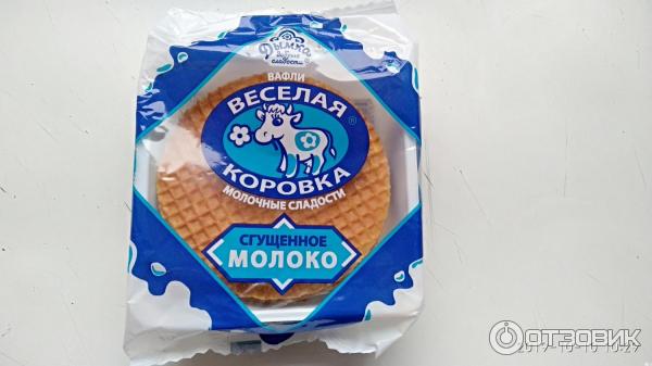 Карамельные вафли КИО Веселая коровка Сгущенное молоко фото