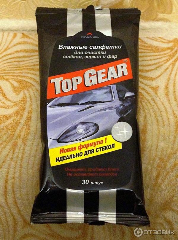 Влажные салфетки для стекол, зеркал и фар Top Gear фото