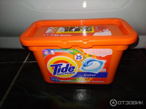 Капсулы для стирки TIDE 3 in1 PODS Color фото