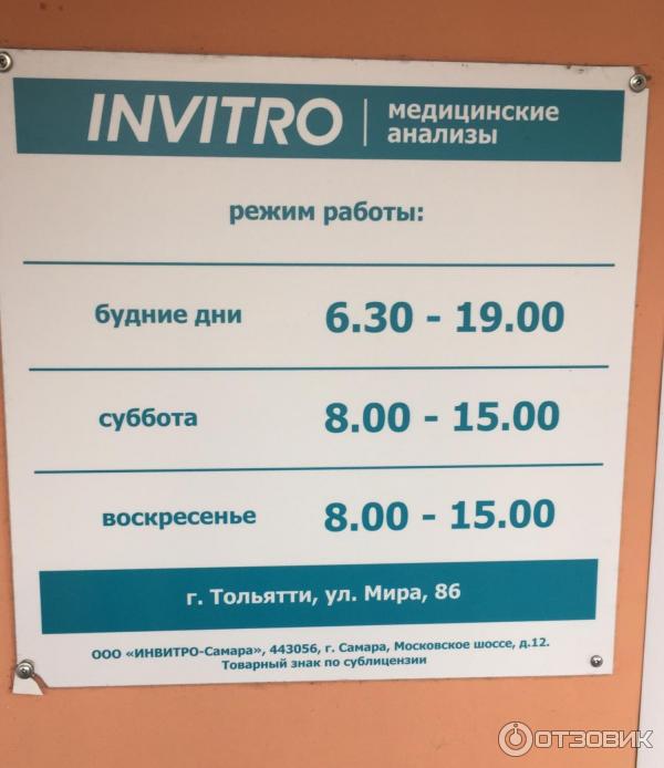 Инвитро график работы 2025