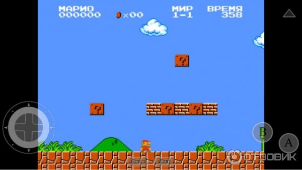 Старт игры Super Mario Bros