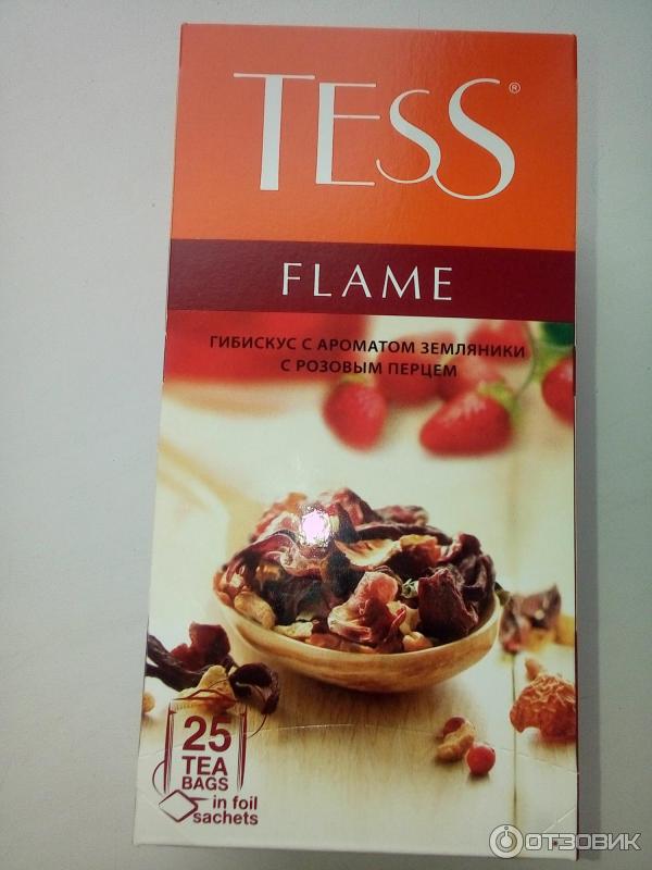 Чай Tess flame гибискус с ароматом земляники и розовым перцем фото