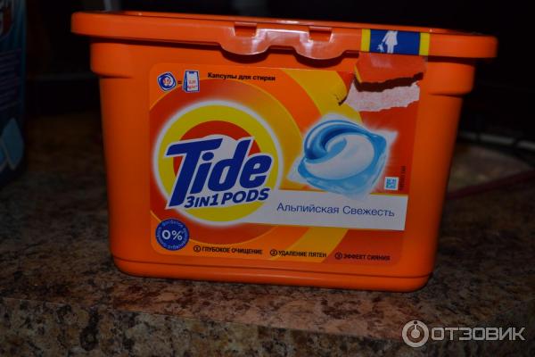 Капсулы для стирки Tide 3in1 Альпийская свежесть фото