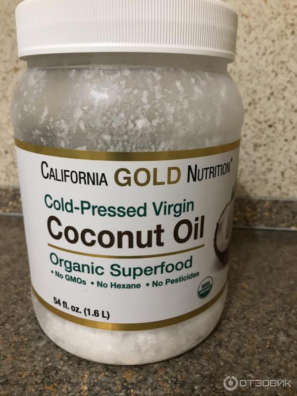 Масло кокосовое California Gold Nutrition нерафинированное фото