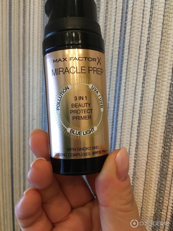 Чем заменить праймер в домашних условиях Отзыв о Праймер для лица Max Factor Miracle Prep SPF 30+++ мне достаточно прайме