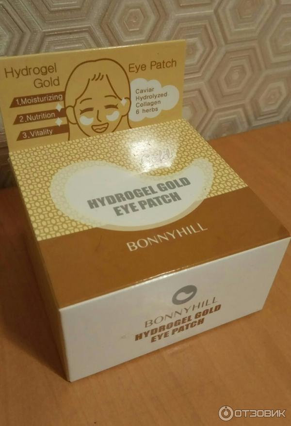 Гидрогелевые патчи для глаз с частицами золота Bonnyhill hydrogel gold eye фото