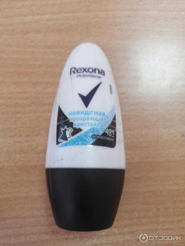 Антиперспирант шариковый Rexona Motionsense невидимая Прозрачный кристалл против белых следов и желтых пятен фото