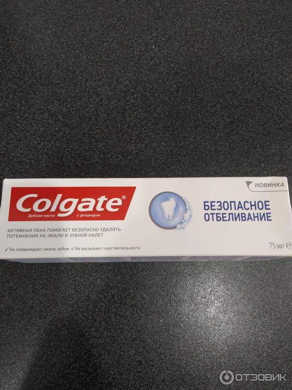 Зубная паста Colgate Безопасное отбеливание, приятный аромат, мятное послевкусие после чистки зубов, приемлимая цена